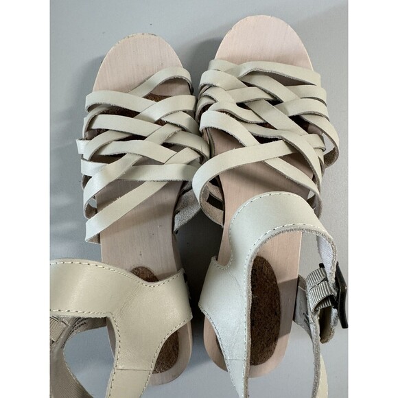 Kelsi Dagger Brooklyn Womens Leather Woven Clog Sandals Brown Size 7.5 Open Toe - Picture 11 of 12